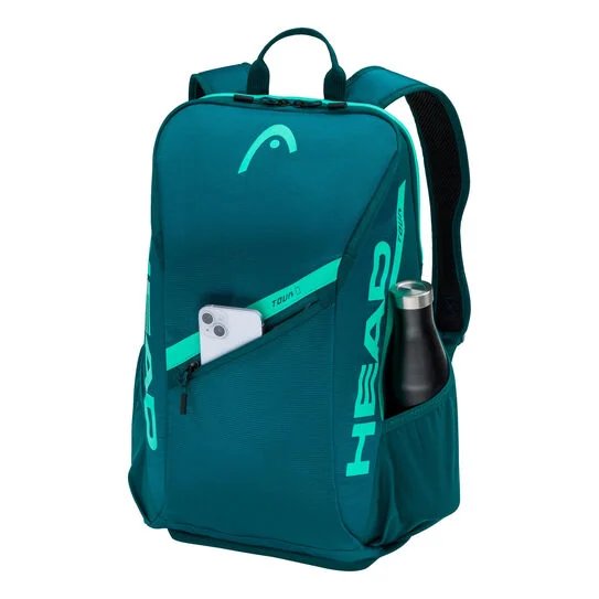 Раница Head Tour 25L Green – зелена тенис раница с отделение за обувки и бърз достъп до телефон