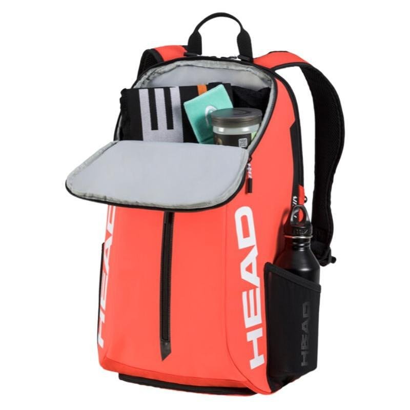 Head Tour 25L Black/White backpack – tennis backpack with a compartment for rackets, shoes and pockets for tennis gear