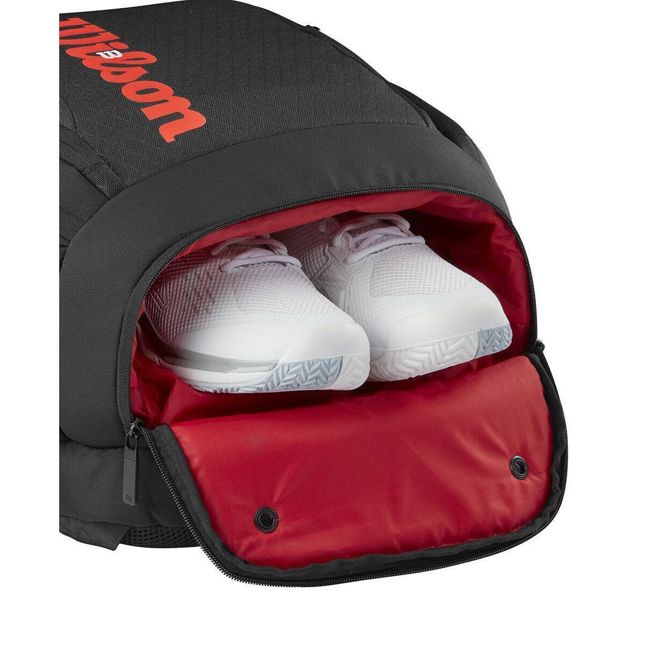 Wilson Clash V3 backpack with shoe compartment and tennis gear, a stylish and functional tennis backpack for tournaments and travel