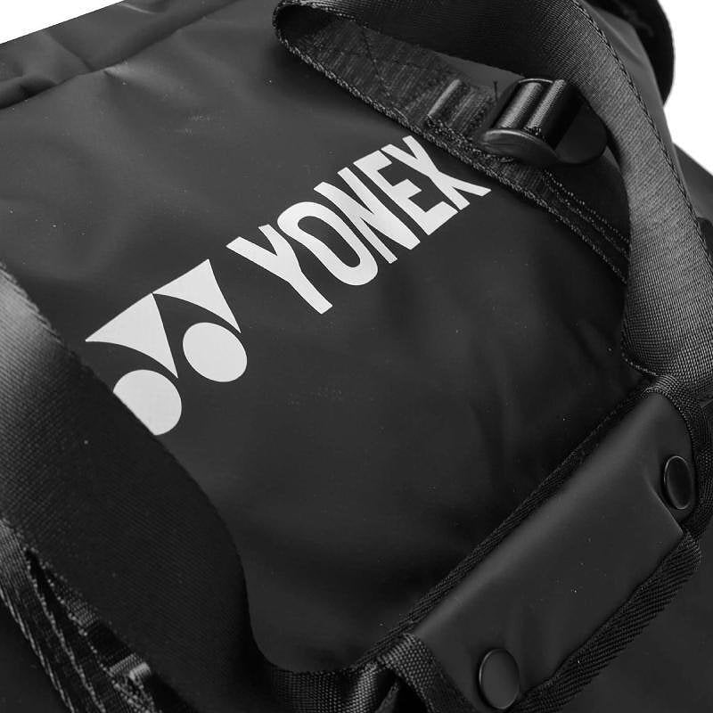 Yonex DUFFLE BAG - black Yonex tennis bag with wide handles and logo, suitable for tennis gear and tennis bags