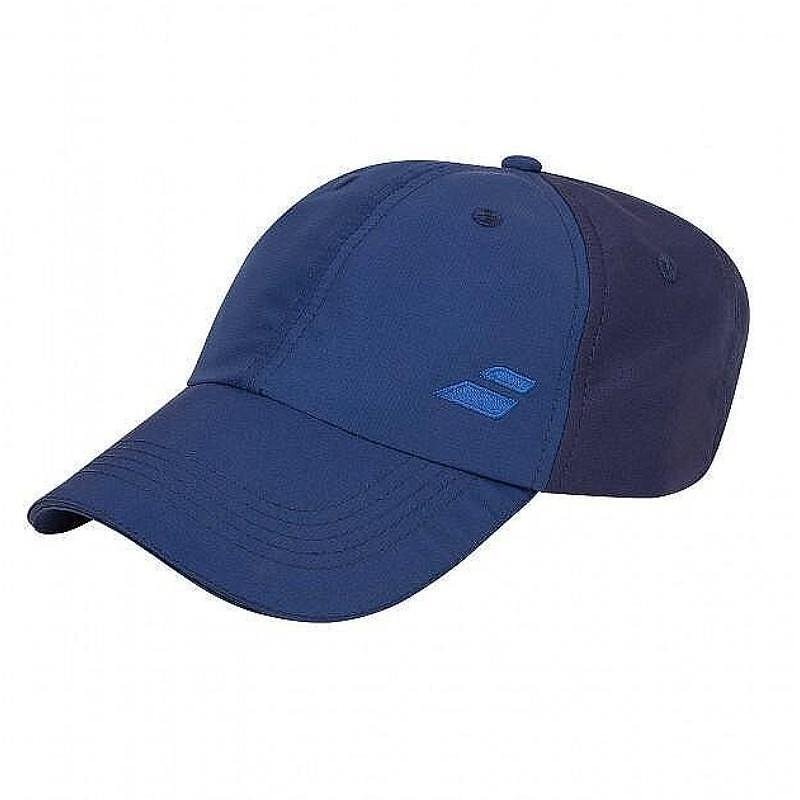 Babolat BASIC LOGO CAP cap - estate blue, a lightweight dark blue cap for tennis and padel made of 100% polyester.
