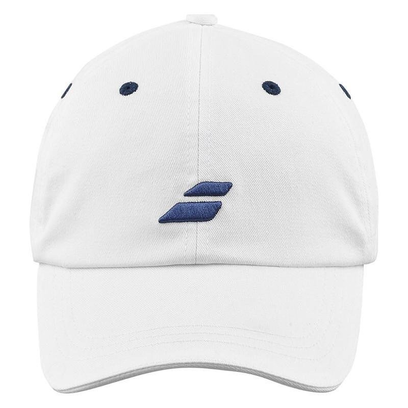 Babolat DRIVE COTTON CAP - white, drive blue, white sports cap made from recycled cotton for tennis and padel