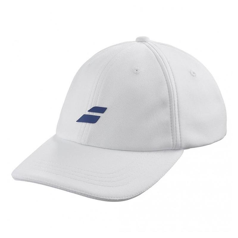 Kids' Babolat PURE LOGO CAP JR 2024 WHITE, white cap for sports and sun protection