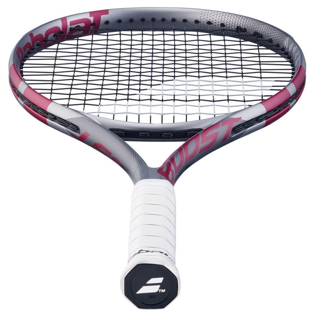 Babolat Boost Aero Pink tennis racket - a lightweight pre-strung tennis racket for beginners and recreational players