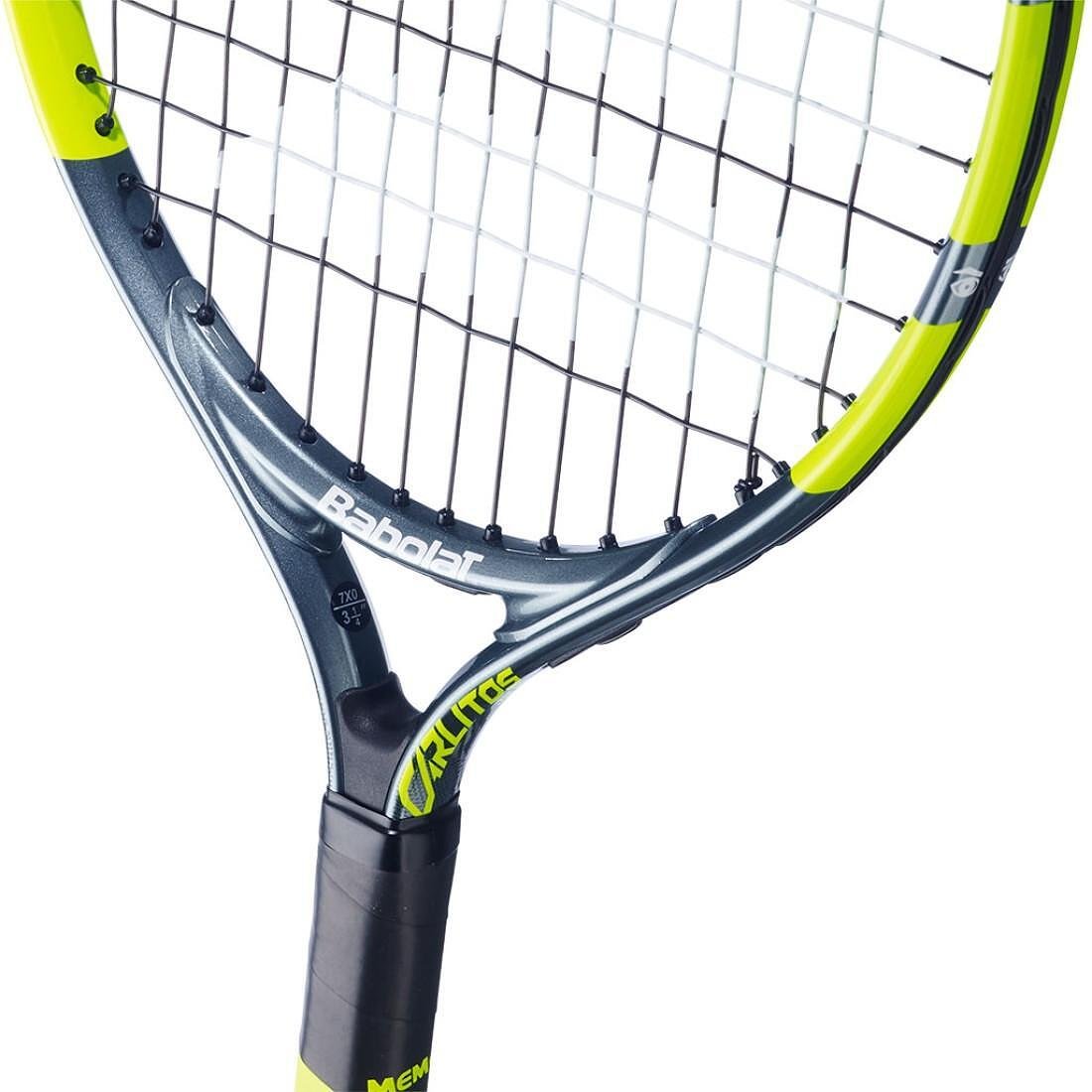 Тенис ракета Babolat Carlitos Junior 19 CV за деца 4-6 г., лека алуминиева ракета с обучителни визуални помощни средства.