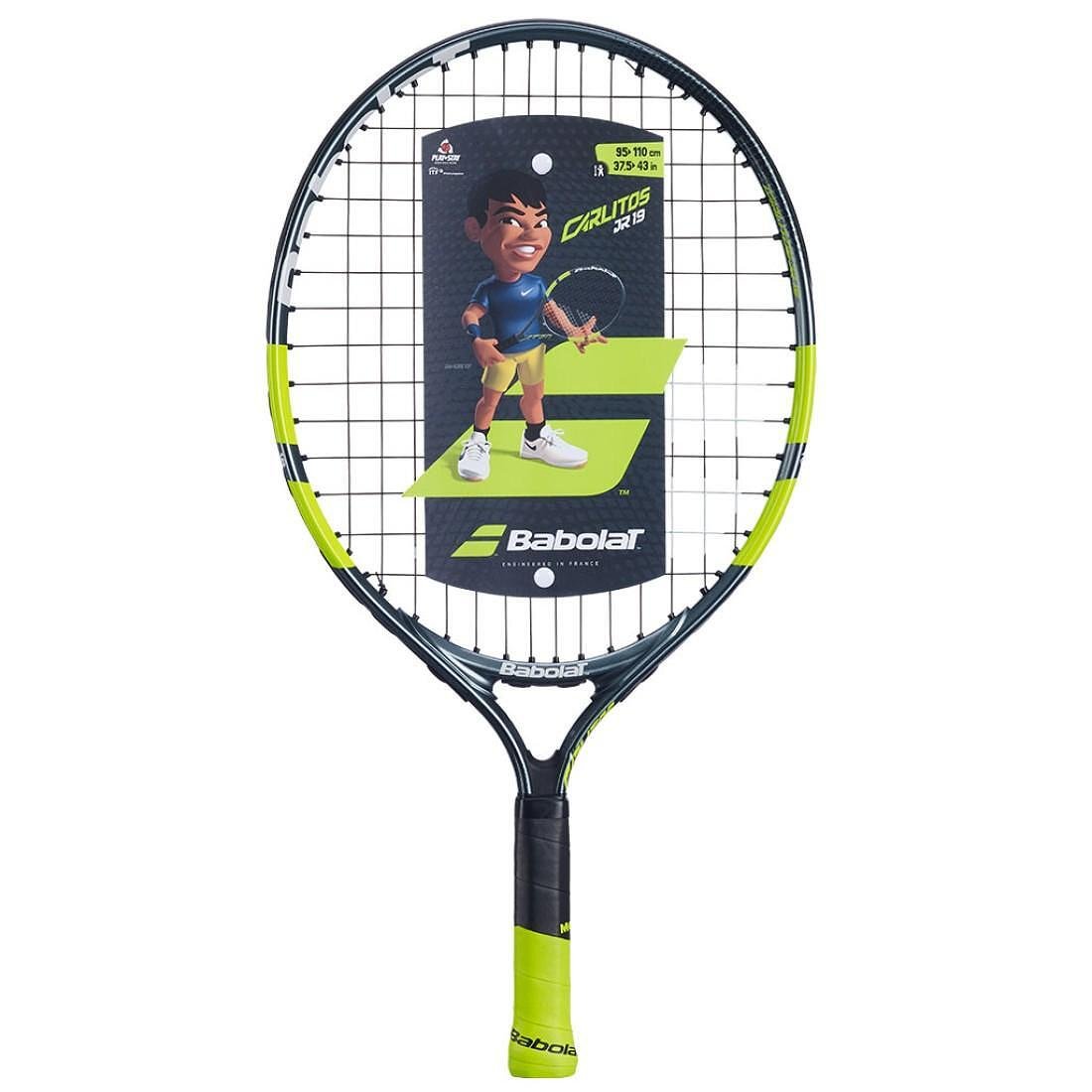 Тенис ракета Babolat Carlitos Junior 19 CV за деца 4-6 г., лека алуминиева ракетa с обучителни визуални помощни средства