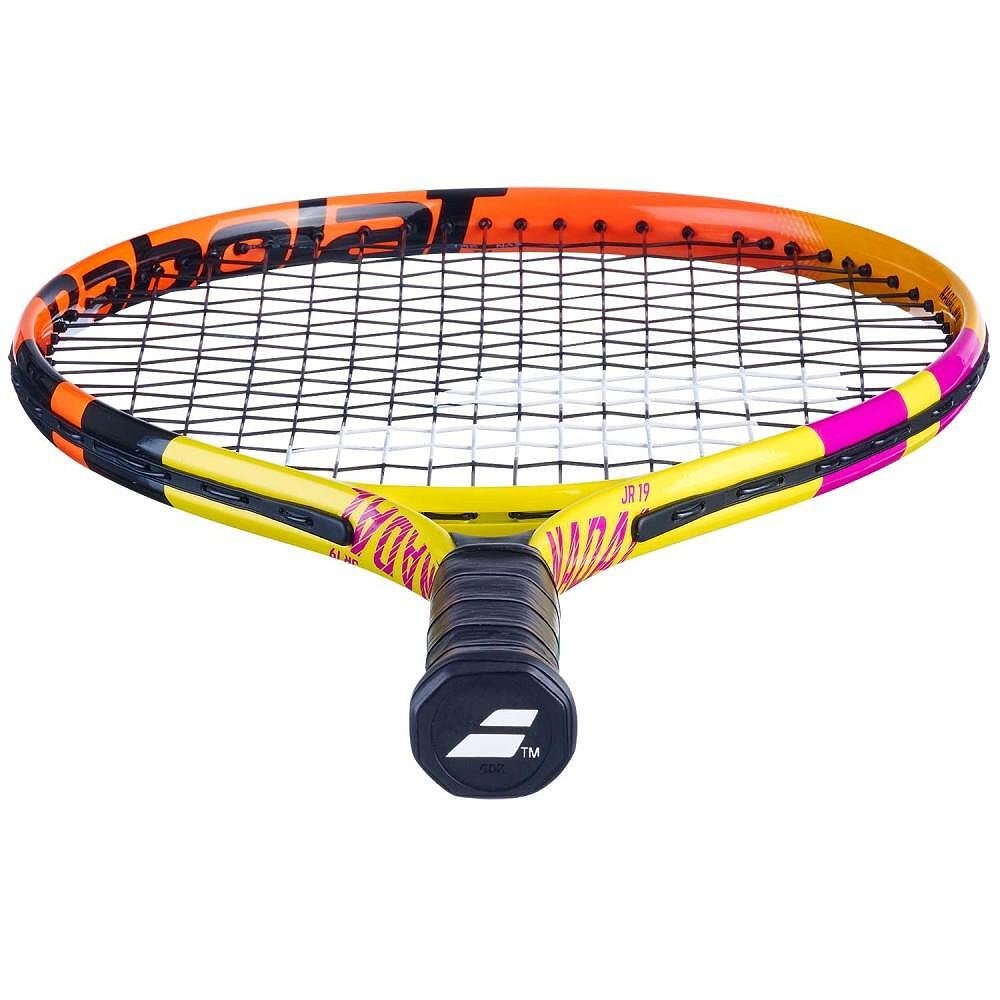 Tennis racket Babolat Nadal Junior 19 for children, a lightweight and colorful racket for beginner young tennis talents
