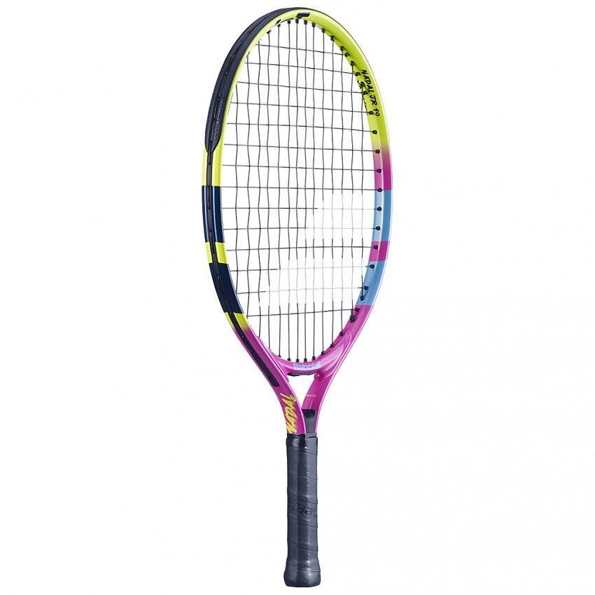 Babolat Nadal Junior 19 tennis racket for children 4-5 years old with cover, in Rafael Nadal colors