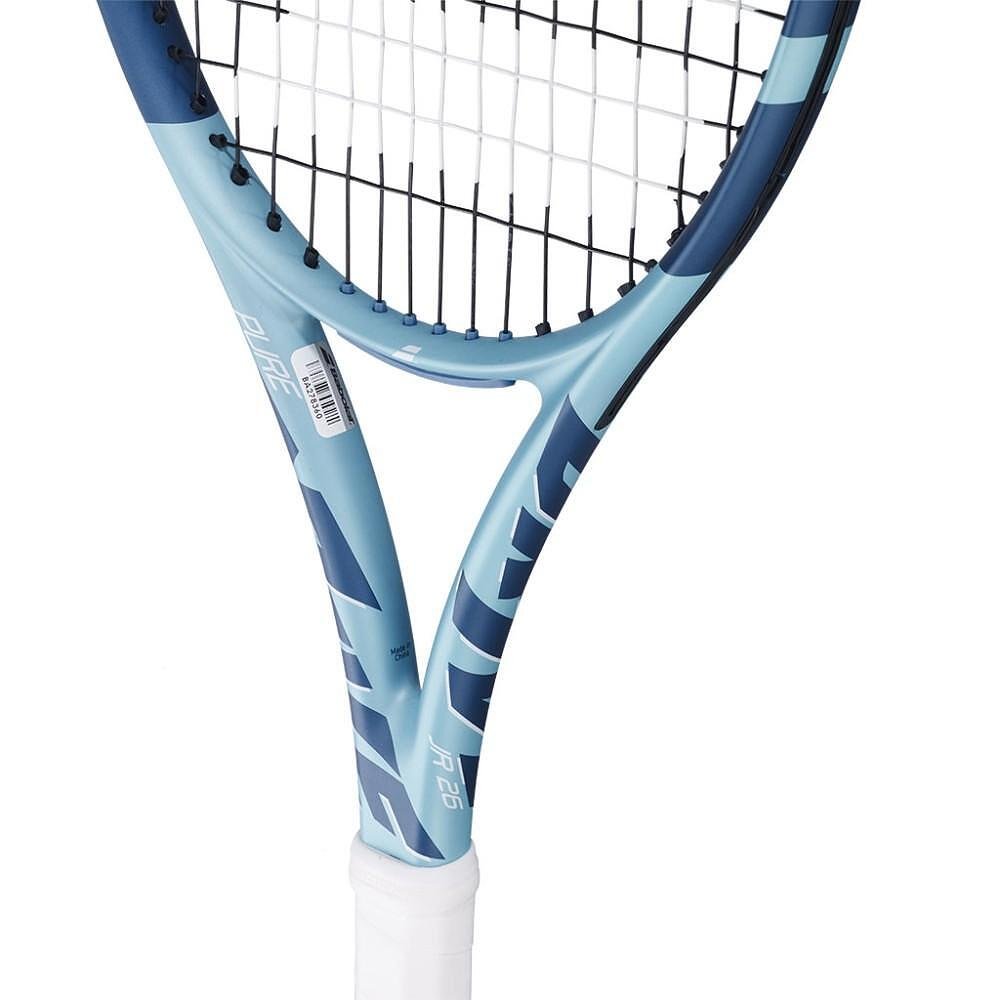 Babolat Pure Drive Junior 26 Gen11 Light Blue tennis racket for young competitors, powerful and lightweight tennis racket