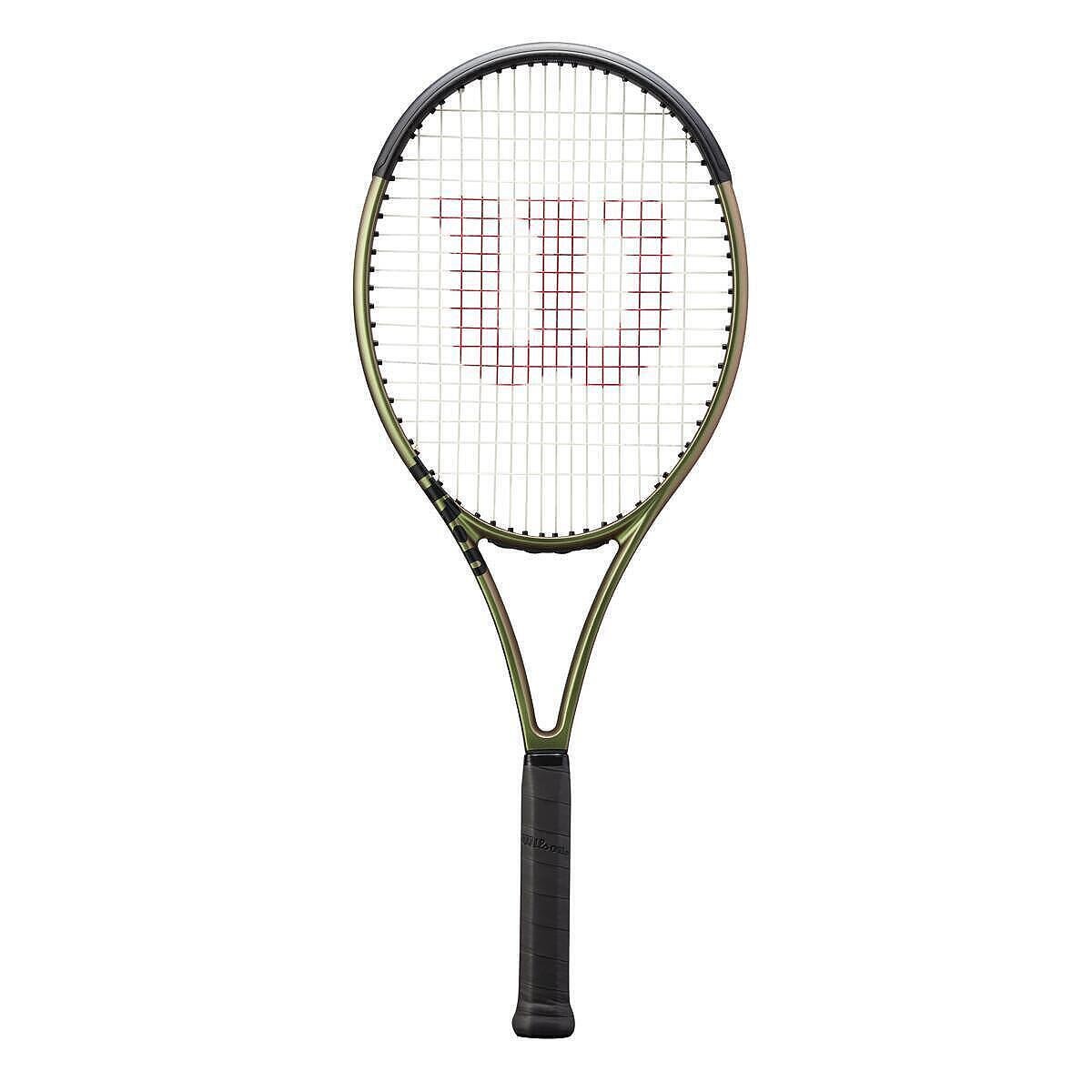 Wilson Blade 100 V8.0 tennis racket with precise control, power, and stability for advanced players.