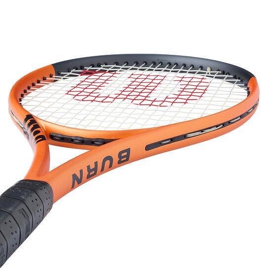 Wilson Burn 100LS V6 tennis racket with an explosive design and control for fast play and a stable hit
