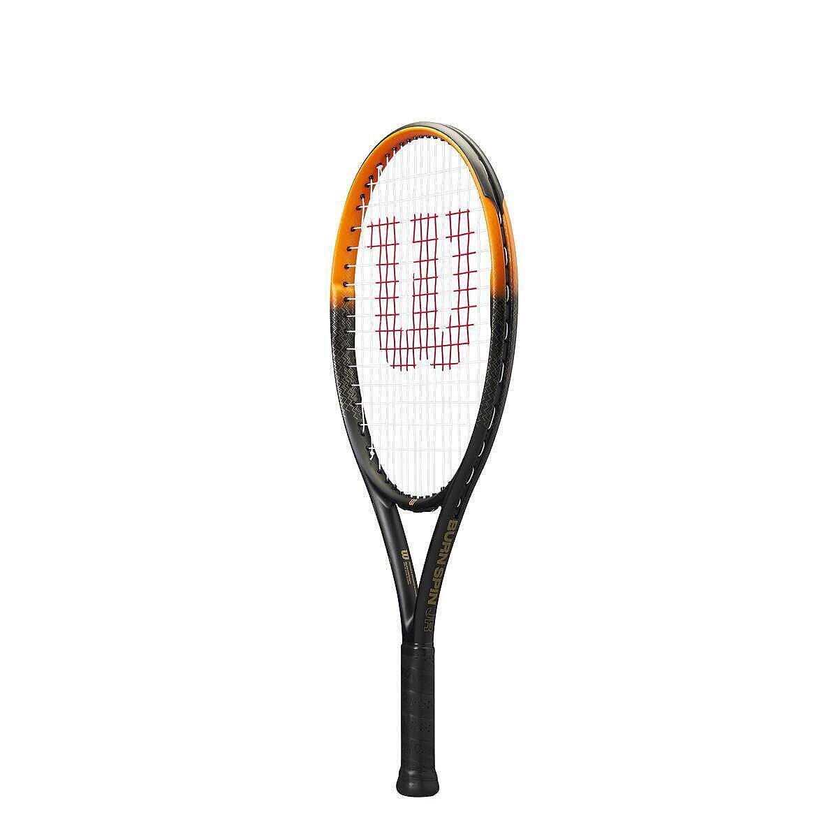 Тенис ракета Wilson Burn Spin Junior 24 – графитна, черно-оранжева, за мощни удари и спин