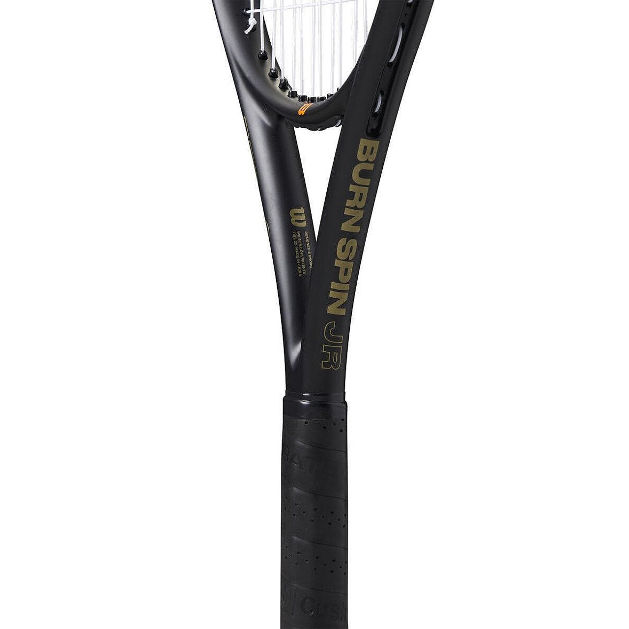 Тенис ракета Wilson Burn Spin Junior 24 – черна и оранжева, графитна рамка за мощност и лесен спин