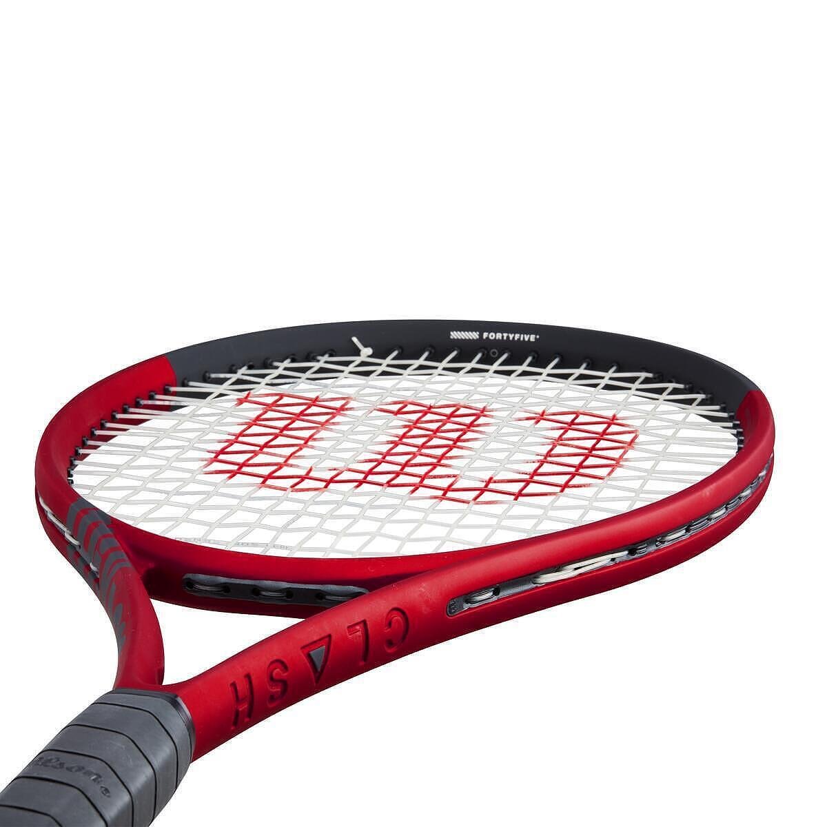 Tennis racket Wilson Clash 100 Pro V2.0, red-black design, stability and flexibility