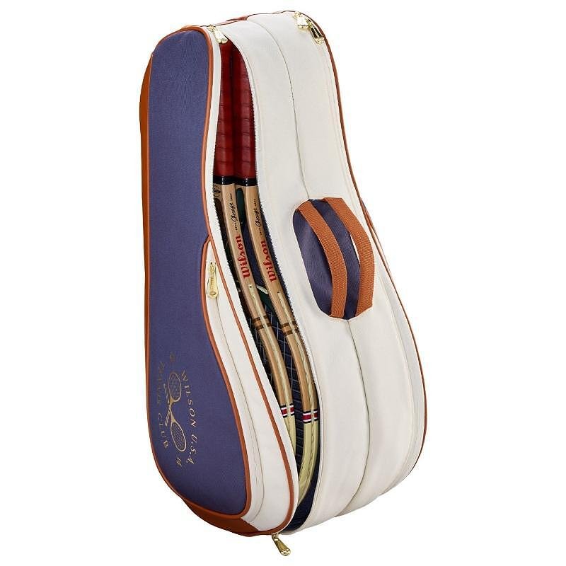 Тенис сак Wilson HERITAGE V2 за 6 ракети – стилен лимитиран тенис сак Wilson в cream/clay/navy за 6 ракети.