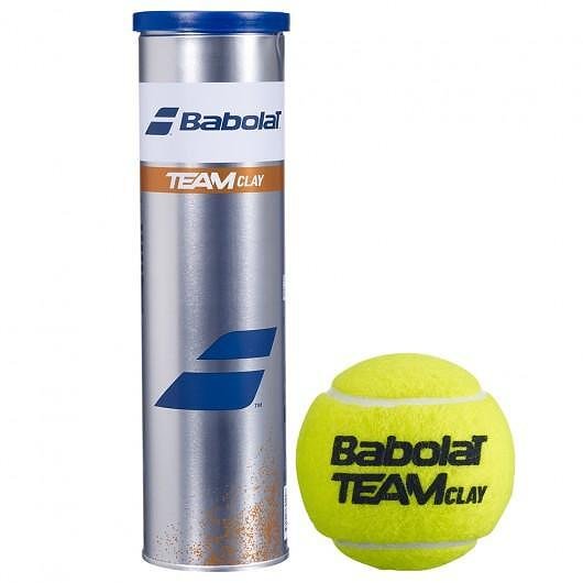 Тенис топки Babolat TEAM CLAY x4 – жълти топки за клей корт, ITF одобрени, издръжливи и комфортни