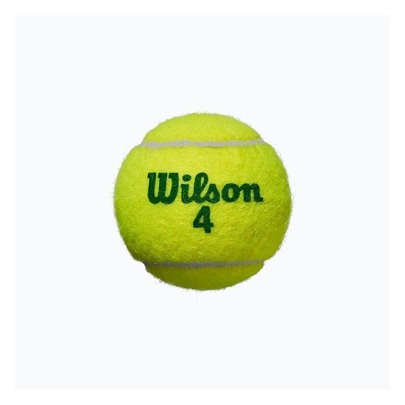 Тенис топки Wilson Starter Green - 4 топки – 25% по-бавни за по-добър контрол и техника.