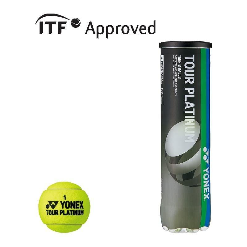 Тенис топки Yonex TOUR PLATINUM x4, ITF одобрени за комфорт и издръжливост на всички настилки
