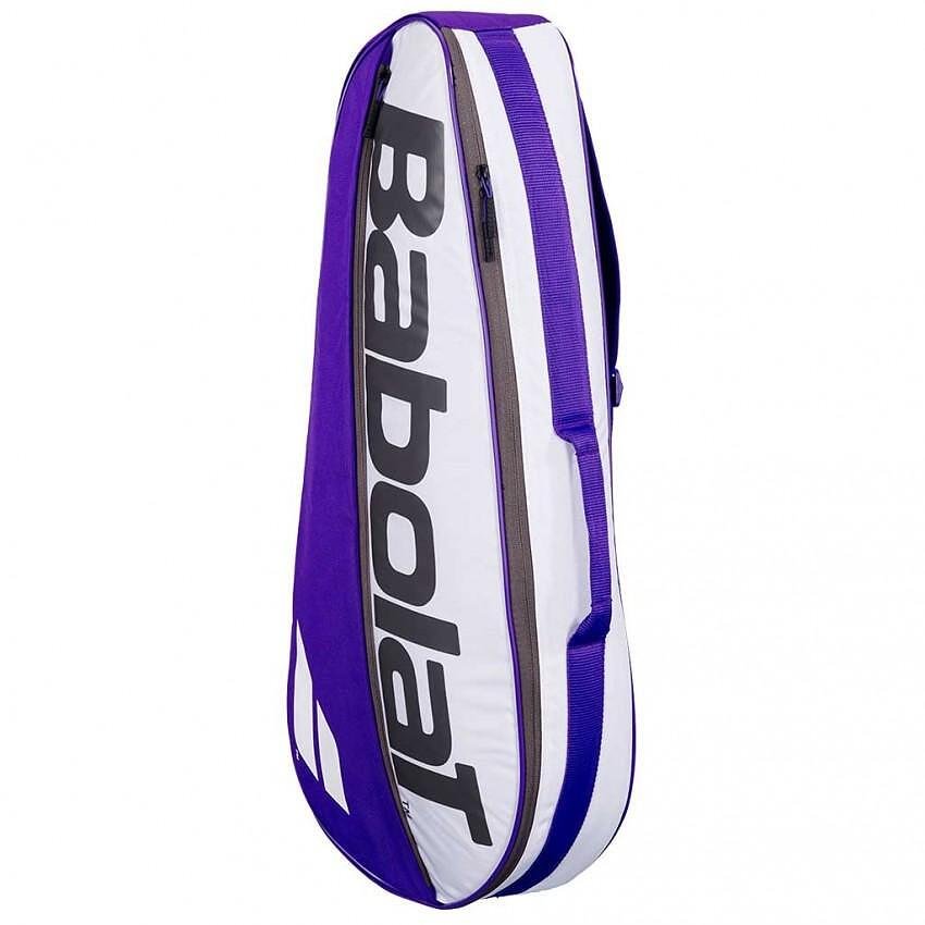 Babolat CLASSIC CLUB White Purple thermobag - lightweight and compact tennis bag for 3 racquets and tennis gear.
