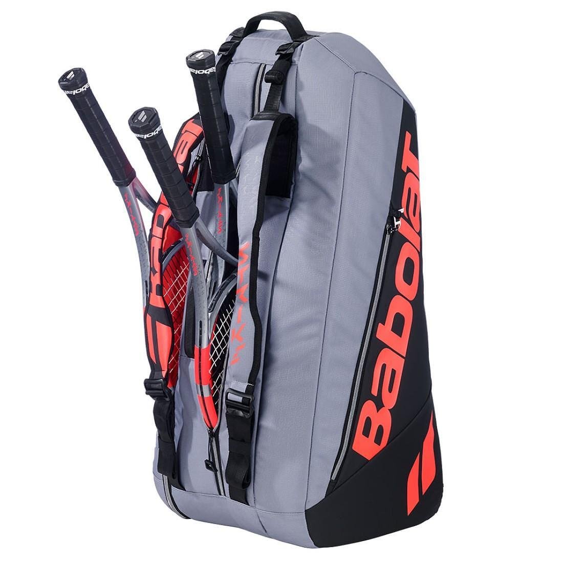 Термобег Babolat PURE STRIKE RH Carbon Grey - 6 ракети, стилен тенис сак за 6 ракети и професионална защита