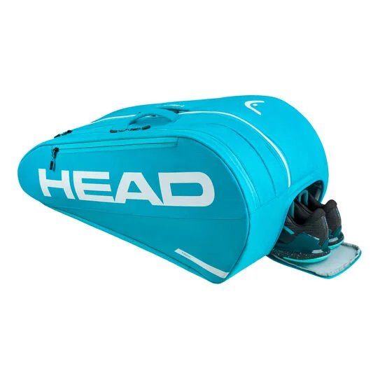 Термобег HEAD Tour L Blue - 9 ракети, стилен син тенис сак за 9 ракети с CCT+ защита и удобна организация
