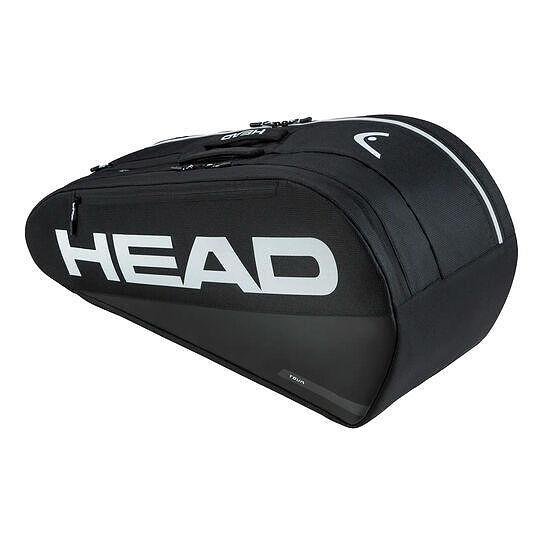 Термобег Head TOUR M Black - 6 ракети, черен тенис сак HEAD за до 6 ракети и организирано съхранение