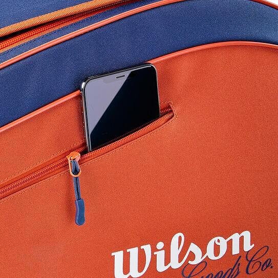 Термобег Wilson Team Roland Garros - 6 ракети с джоб за аксесоари и стилен дизайн за тенис екипировка