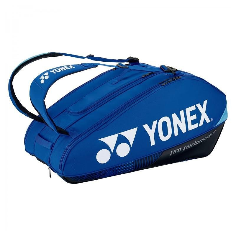 Termobag YONEX PRO BAG Cobalt Blue - 12 rachete – geantă de tenis albastră Yonex pentru 12 rachete, cu compartiment pentru încălțăminte și accesorii