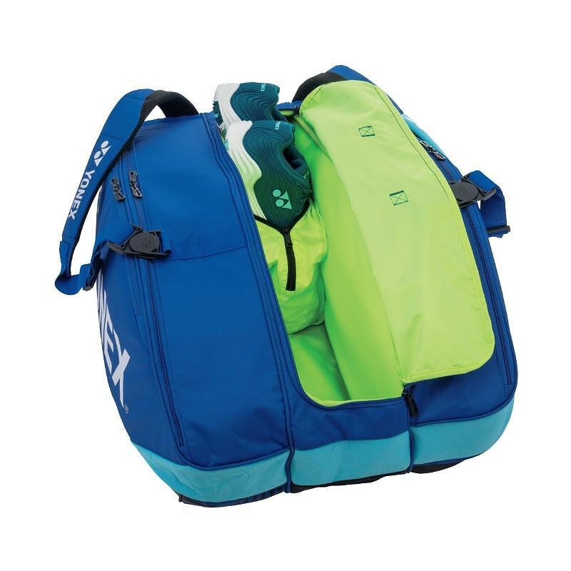 Termobag YONEX PRO BAG Cobalt Blue - 12 rachete – cu compartimente pentru rachete de tenis, încălțăminte și accesorii