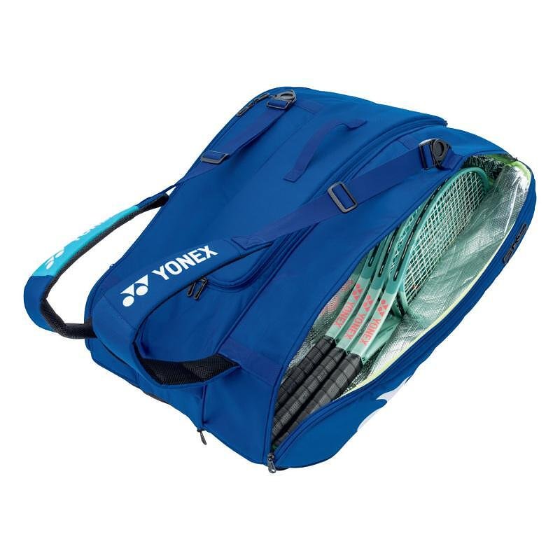 Termobag YONEX PRO BAG Cobalt Blue - 12 rachete, geantă de tenis cu capacitate mare și compartiment pentru încălțăminte