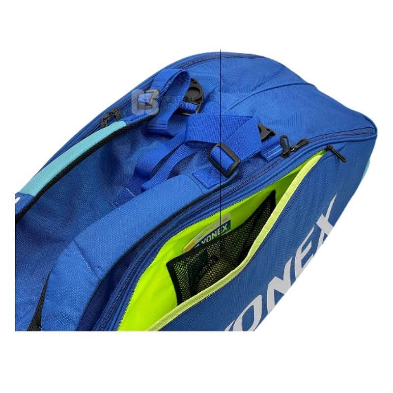 Geantă termoizolantă YONEX PRO BAG Cobalt Blue - 6 rachete, geantă de tenis cu compartiment pentru pantofi și rucsac