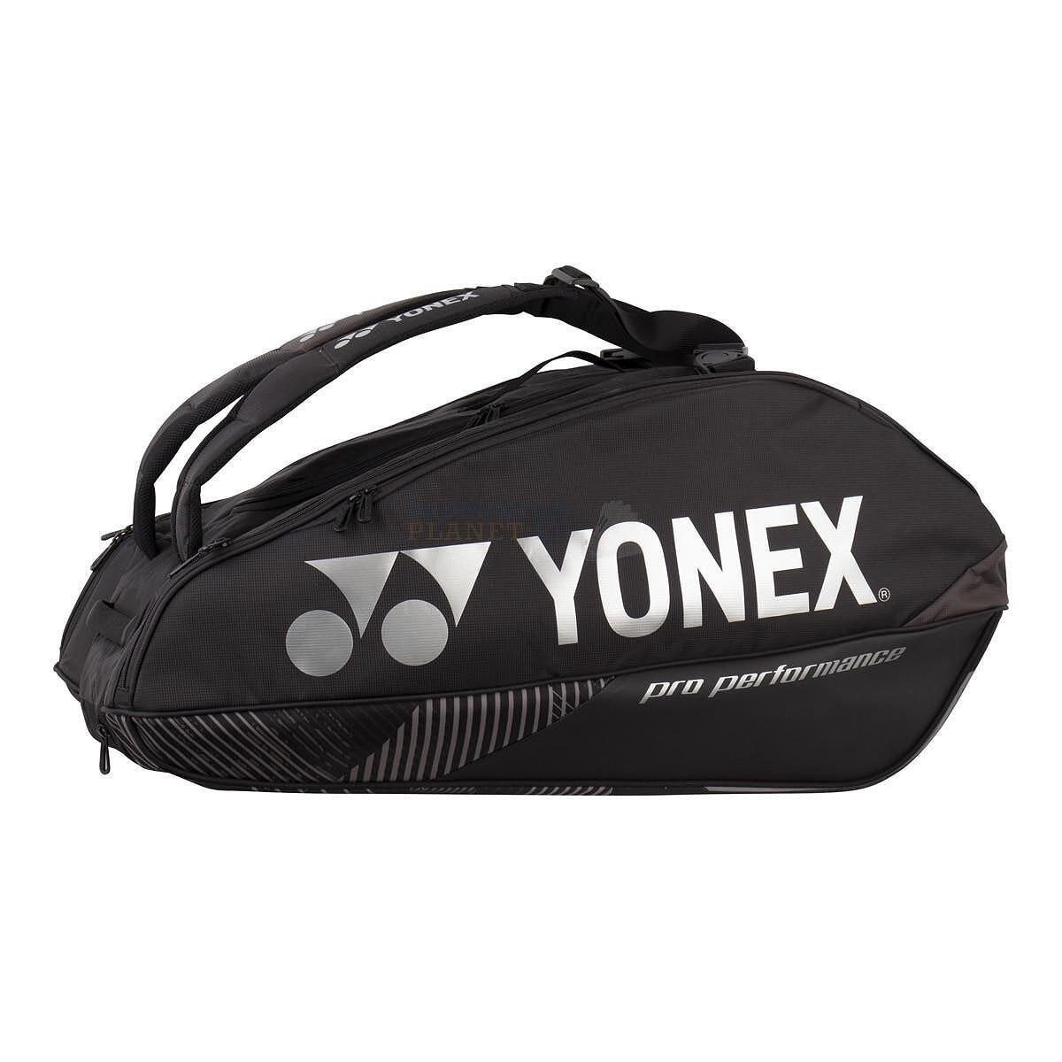 Geantă termică YONEX PRO BAG Black - 9 rachete, geantă de tenis neagră Yonex pentru rachete, echipament și încălțăminte