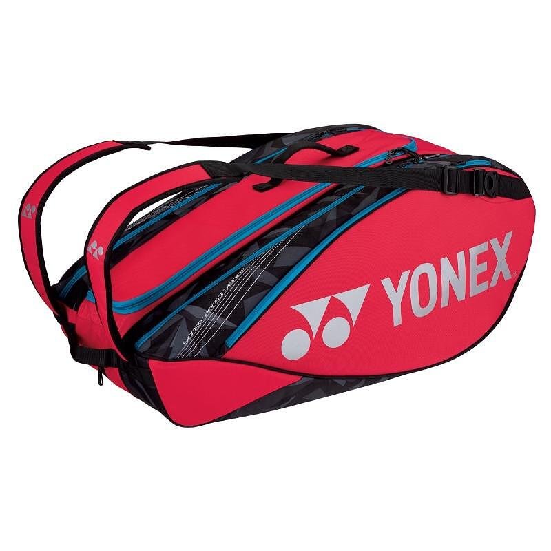 Yonex PRO THERMOBAG thermal bag - 9 rackets Scarlet, spacious tennis bag for rackets and gear