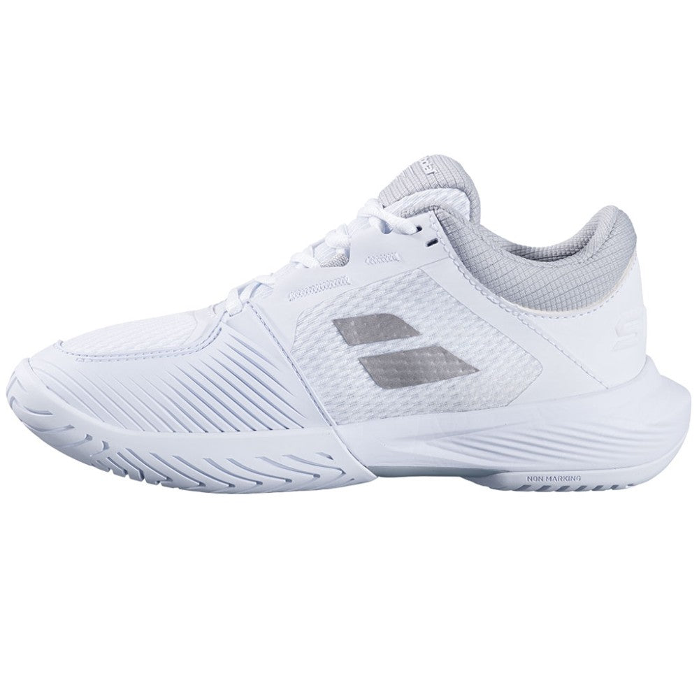 Women's Babolat SFX 4 All Court W White/Silver tennis shoes in AllCourt, detail 2