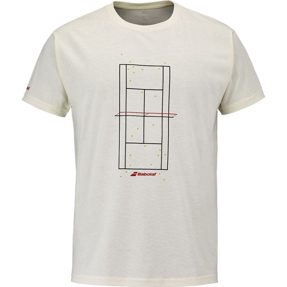 Tricou bărbătesc Babolat Exercise Message Tee Cannoli Cream