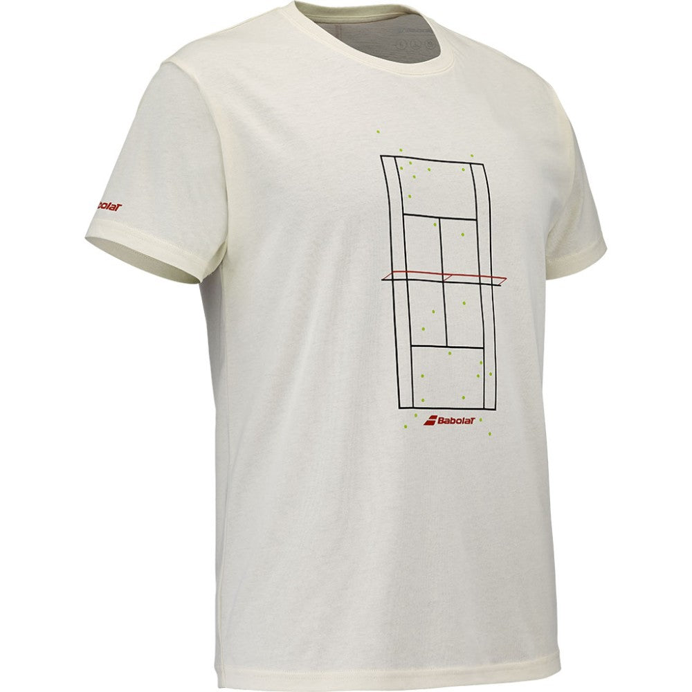 Tricou bărbătesc Babolat Exercise Message Tee Cannoli Cream