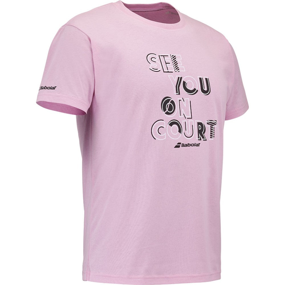 Tricou bărbătesc Babolat Exercise Message Lilac