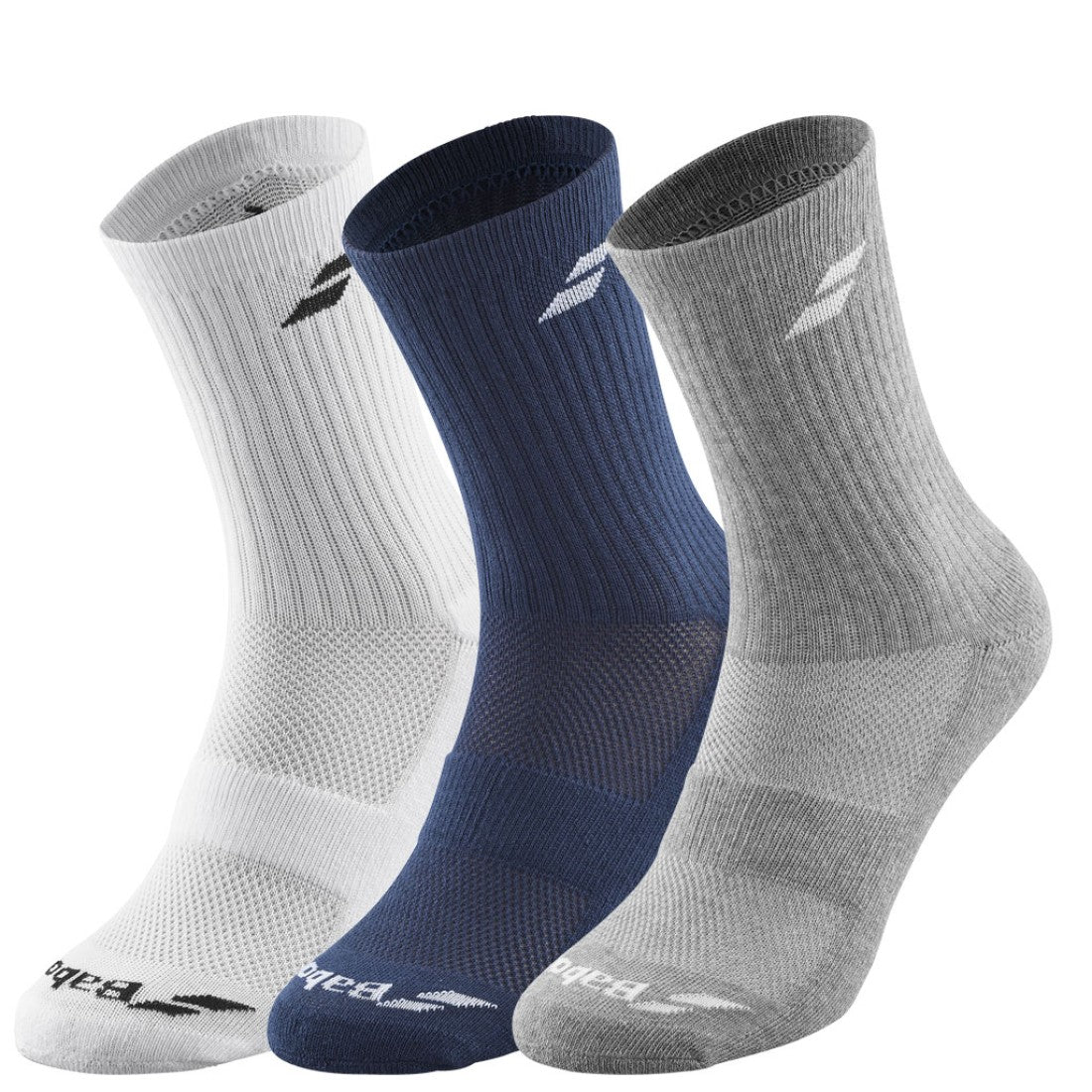 Babolat Junior White/Blue/Gray Kids' Socks