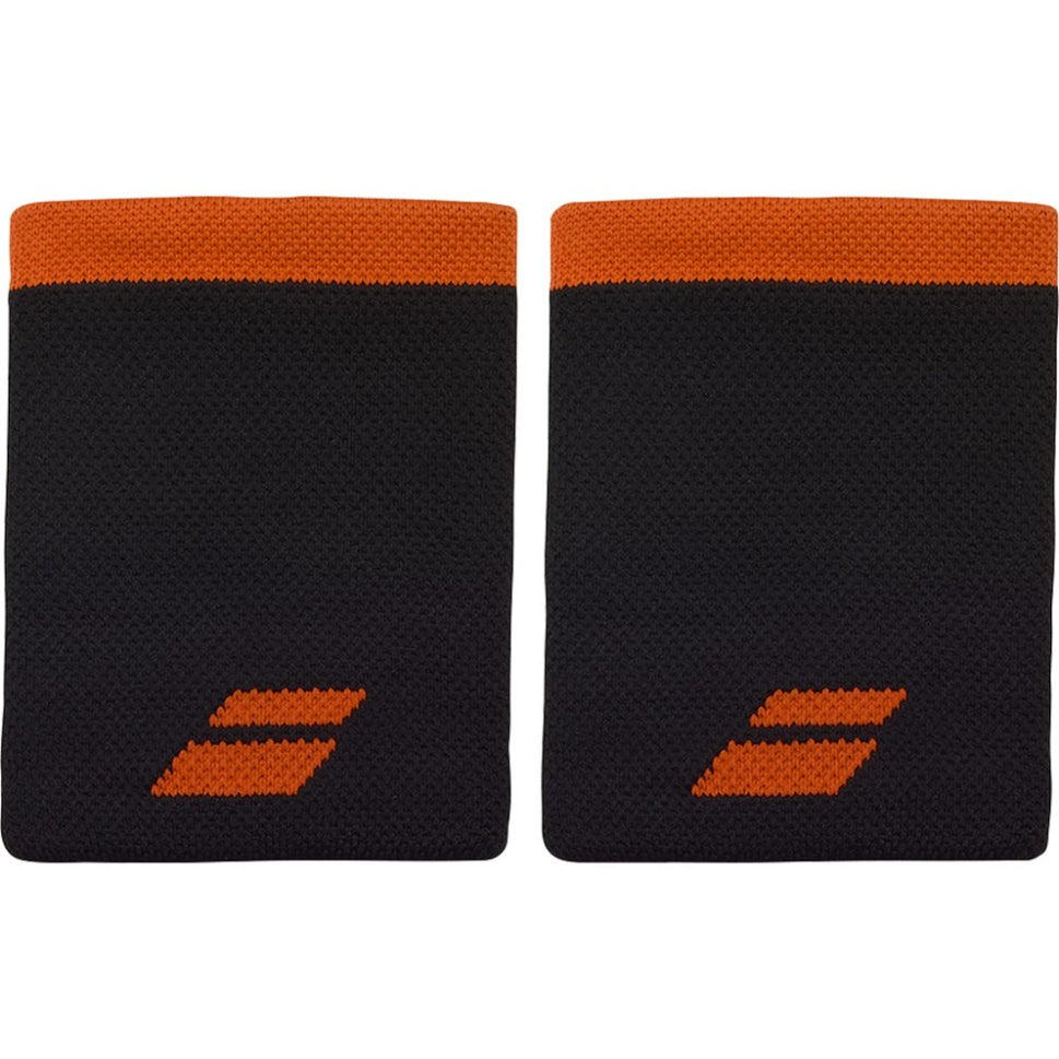 Babolat Logo Jumbo Black Wristbands x2
