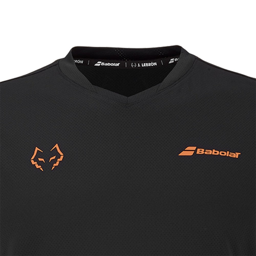 Падел тениска BABOLAT CREW NECK TEE J/ LEBRON BLACK