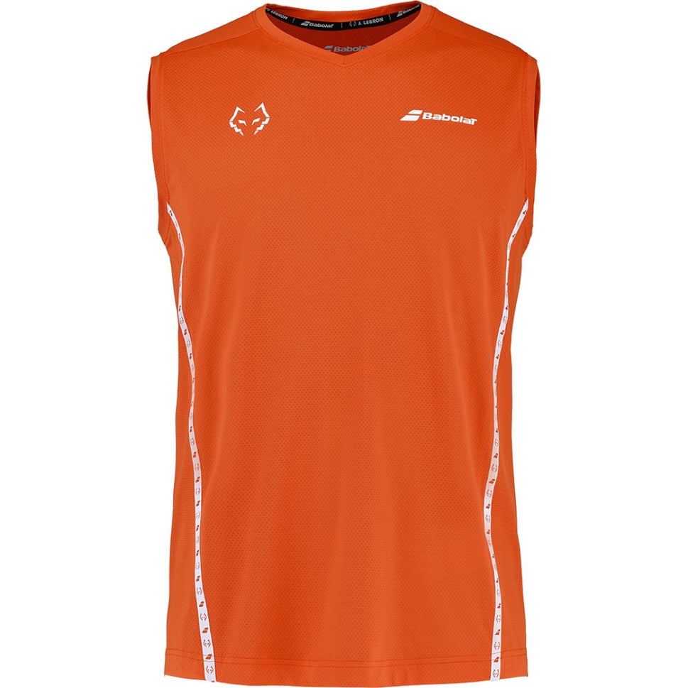 Maiou pentru bărbați de padel Babolat Mucle Tank J Lebron Red Orange
