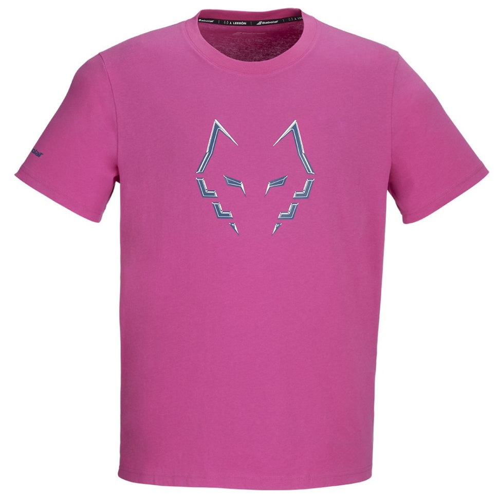 Men's Babolat Cotton Tee J. Lebbbron Raspberry T-shirt