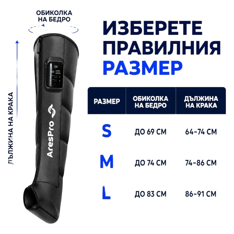 Compression Boots for Pressotherapy and Lymphatic Drainage AresPro Next Level