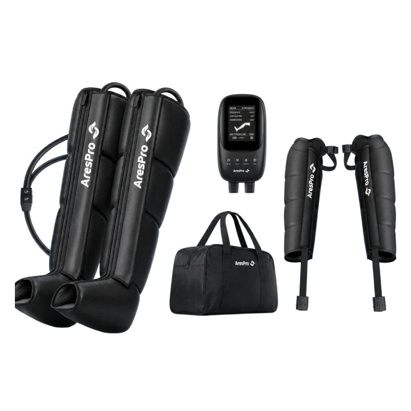 Professional AresPro Pressotherapy System Air Compression for Legs and Arm Cuff