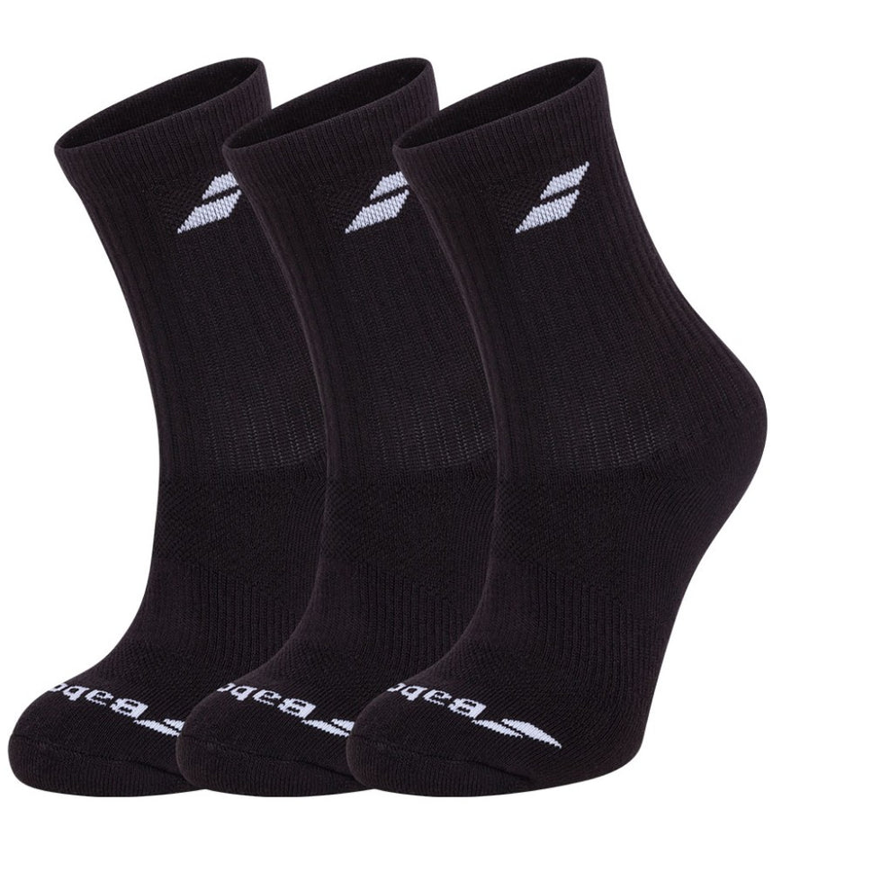 Șosete pentru copii Babolat, 3 perechi, negre