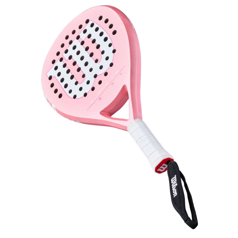 Падел ракета Wilson Blade LS V4 Pink, лека и маневрена, идеална за средно напреднали тенис играчи.