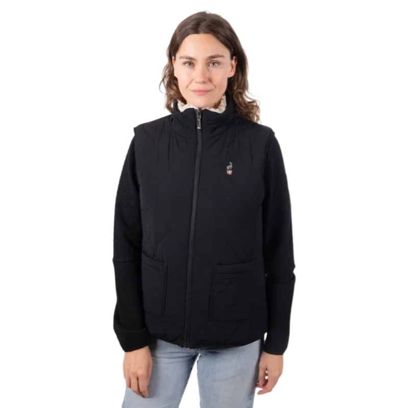 Women's reversible vest AULP Carol Swann/Black