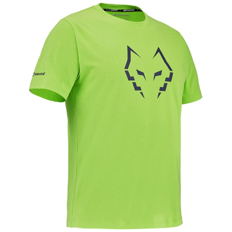 Tricou de tenis pentru bărbați Babolat Cotton Tee J Lebron Green Flash