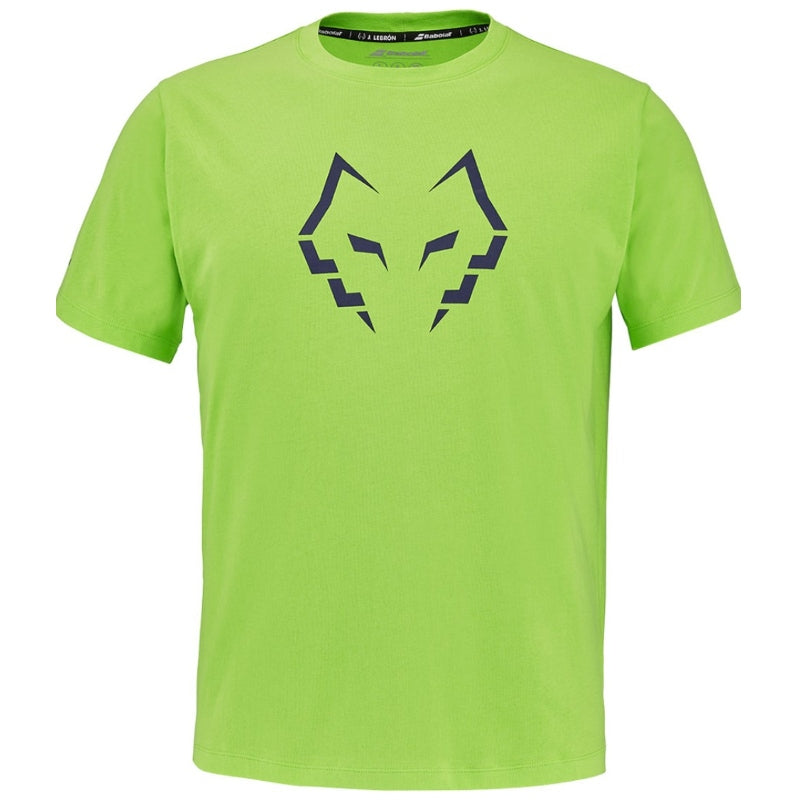 Tricou de tenis pentru bărbați Babolat Cotton Tee J Lebron Green Flash