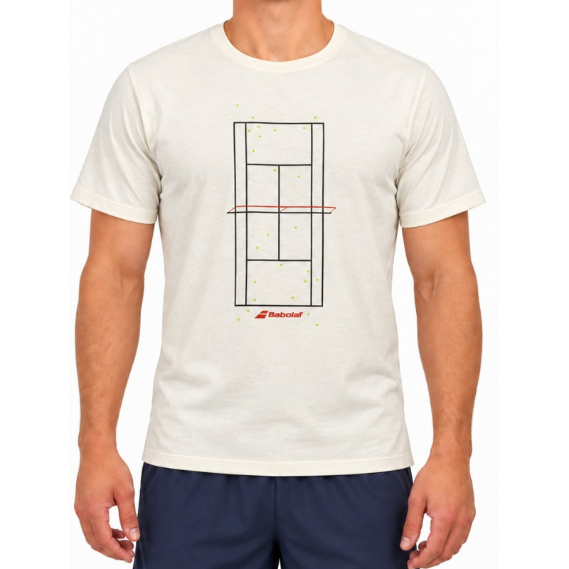 Babolat Exercise Message Tee Cannoli Cream Men's T Shirt